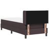 vidaXL Boxspringbett mit Matratze mit Matratze Dunkelbraun 80 x 200 cm