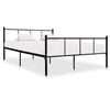 vidaXL Bettgestell Schwarz Metall 140&times;200 cm