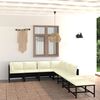 vidaXL 8-tlg. Garten-Lounge-Set mit Kissen Poly Rattan Schwarz