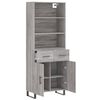 vidaXL Highboard Grau Sonoma 69,5x34x180 cm Holzwerkstoff
