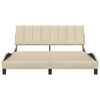 vidaXL Bettgestell ohne Matratze "Hanko" Creme 160x200 cm Stoff