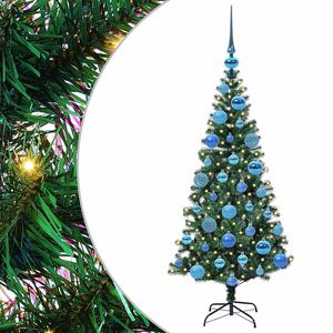 vidaXL K&uuml;nstlicher vorbeleuchteter Weihnachtsbaum Gr&uuml;n 120 cm