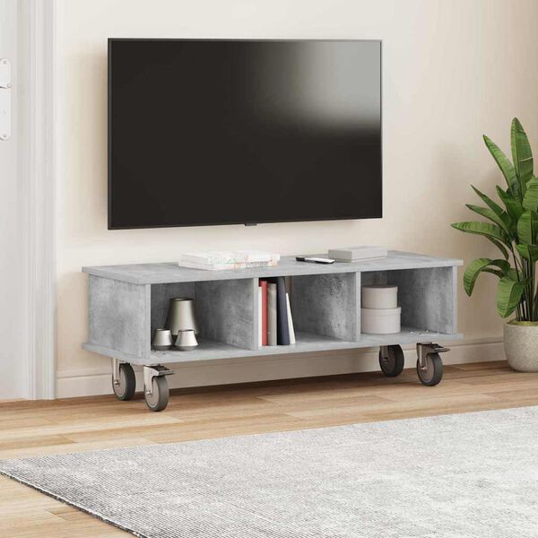 vidaXL TV-St&auml;nder Beton Grau 100 x 35 x 35 cm Holzwerkstoff
