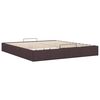 vidaXL Ottoman-Bett ohne Matratze Dunkelbraun 200x200 cm Stoff