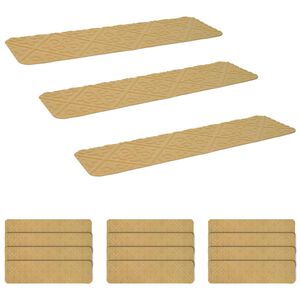 vidaXL Stufenmatten 15 stk. 76 x 20 cm Beige Polyester Rechteckig