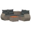 vidaXL Sofa Set 6 stk. Grau und Dunkelgrau Polyrattan und Stahl