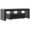 vidaXL TV-Schrank mit LED-Leuchten Hochglanz-Schwarz 130x35x45 cm