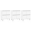 vidaXL Sideboards 3 Stk. Wei&szlig; Holzwerkstoff