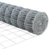 vidaXL Zaun mit Pfosten Silber 0,4 x 50 m Stahl und PVC