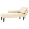 vidaXL Chaiselongue mit Kissen Creme Cordstoff