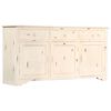 vidaXL Sideboard Wei&szlig; 160x40x80 cm Massivholz Mango