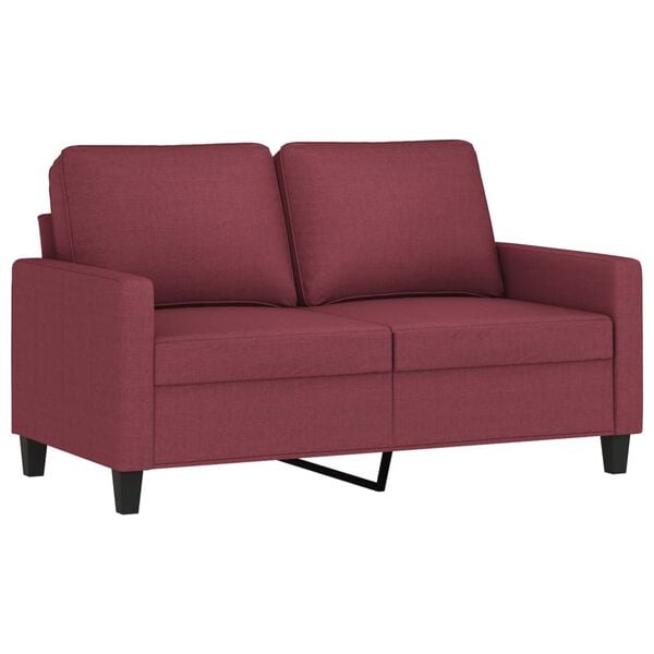 vidaXL 2-Sitzer-Sofa Weinrot 120 cm Stoff