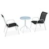 vidaXL 3-tlg. Bistro-Set Stahl Schwarz