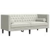 vidaXL 2-tlg. Chesterfield-Sofa-Set mit Nackenrollen Creme Samt