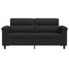 vidaXL 2-Sitzer-Sofa Schwarz 140 cm Mikrofasergewebe