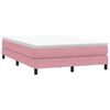 vidaXL Boxspringbett ohne Matratze Rosa 140x210 cm Samt