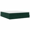 vidaXL Ottoman-Bett mit Matratzen Dunkelgr&uuml;n 200x200 cm Samt