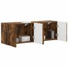 vidaXL TV-Wandschrank 2 pcs Ger&auml;ucherte Eiche 59,5 x 31 x 40 cm