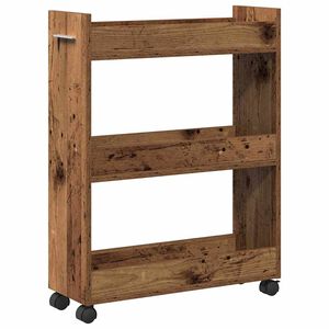 vidaXL Schrank Mit Rad Altholz 60 x 22 x 79 cm
