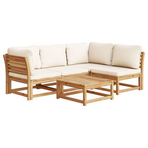 vidaXL 5-tlg. Garten-Lounge-Set mit Kissen Massivholz Akazie