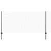 vidaXL Eurozaun mit Pfosten 25 x 1 m PVC-beschichteter Stahl Grau Netz