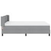vidaXL Boxspringbett mit Matratze Hellgrau 200 x 160 cm Polyester