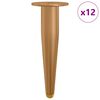 vidaXL Standf&uuml;&szlig;e 12 stk. Gold 98 x 40 mm Eisen