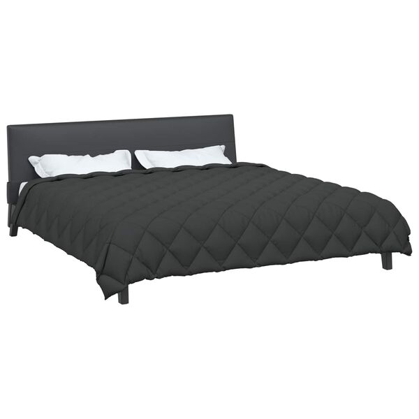 vidaXL Winterbettdecke Anthrazit 240 x 200 cm Mikrofaser