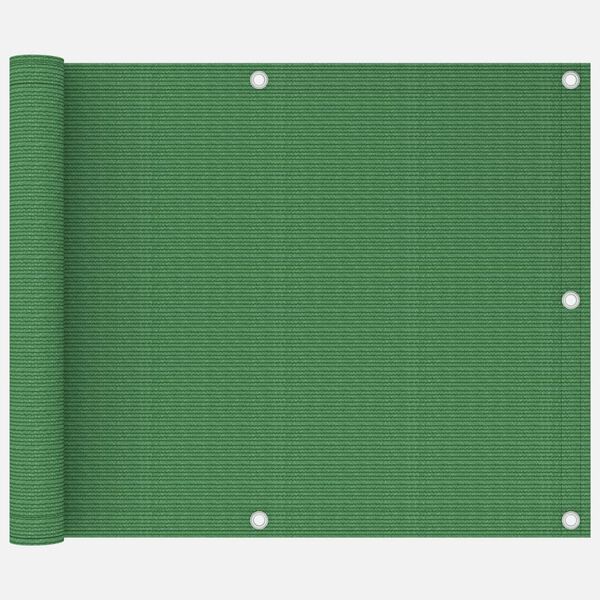 vidaXL Balkon-Sichtschutz Hellgr&uuml;n 75x400 cm HDPE