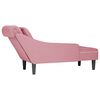 vidaXL Chaiselongue mit Kissen und Rechter Armlehne Rosa Samt