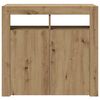 vidaXL Sideboard mit LED-Leuchten Artisan-Eiche 80x35x75 cm