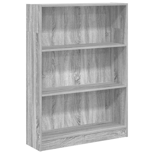 vidaXL Bücherregal Grau Sonoma 80x24x109 cm Holzwerkstoff