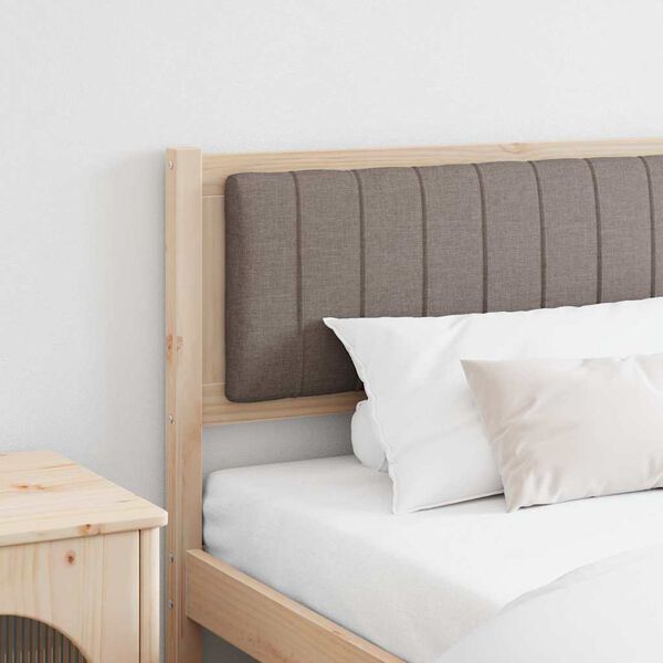 vidaXL Gepolstertes Kopfteil Braun 200 cm Massives Kiefernholz