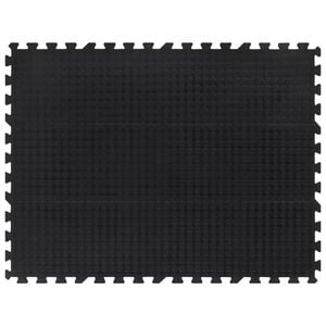 vidaXL Gummi-Bodenfliese Schwarz 12 mm 90x120 cm