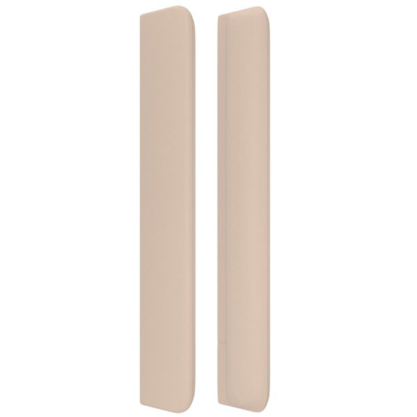 vidaXL Kopfteil mit Ohren Cappuccino-Braun 103x16x118/128cm Kunstleder