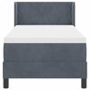 vidaXL Boxspringbett mit Matratze Dunkelgrau 200 x 80 cm Polyester