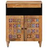 vidaXL Sideboard mit Speicher Natur 60 x 33,5 x 75 cm Massivholz Mango