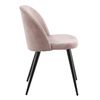 Venture Home Esszimmerst&uuml;hle 2 Stk. Velvet Samt Schwarz und Altrosa