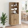 vidaXL Highboard 2 pcs Artisan-Eiche Holzwerkstoff