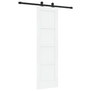 vidaXL Schiebet&uuml;r ORKDAL 61 x 198,5 cm Holzwerkstoff Wei&szlig; und Schwarz