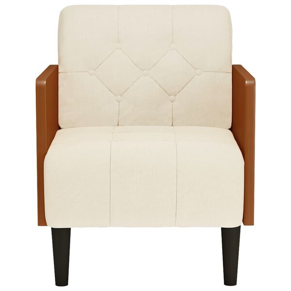 vidaXL Sessel mit Armlehnen 55 cm Leinen