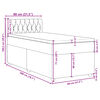 vidaXL Boxspringbett mit Matratze Hellgrau 80x200 cm Stoff
