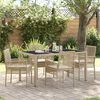 vidaXL Garten Essgruppe 5 pcs Beige Poly-Rattan