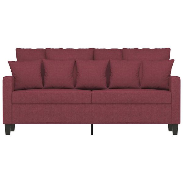 vidaXL 2-Sitzer-Sofa Weinrot 140 cm Stoff