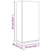 vidaXL Wand-Badschrank Braun Eichen-Optik 32x20x67 cm
