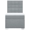 vidaXL Boxspringbett mit Matratze Hellgrau 90x190 cm Stoff