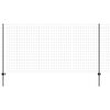 vidaXL Euro-Zaun mit Pfosten 25 x 1,2 m PVC-beschichteter Stahl Grau