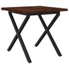 vidaXL 60 x 55 x 75 cm Massivholz Akazie Wei&szlig; und Schwarz Rechtwinklig