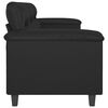 vidaXL 3-Sitzer-Sofa Schwarz 180 cm Kunstleder
