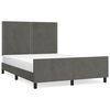 vidaXL Bettgestell ohne Matratze Dunkelgrau 140x200 cm Samt
